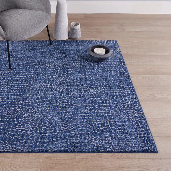 Peau de serpent bleu indigo