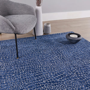 Peau de serpent bleu indigo