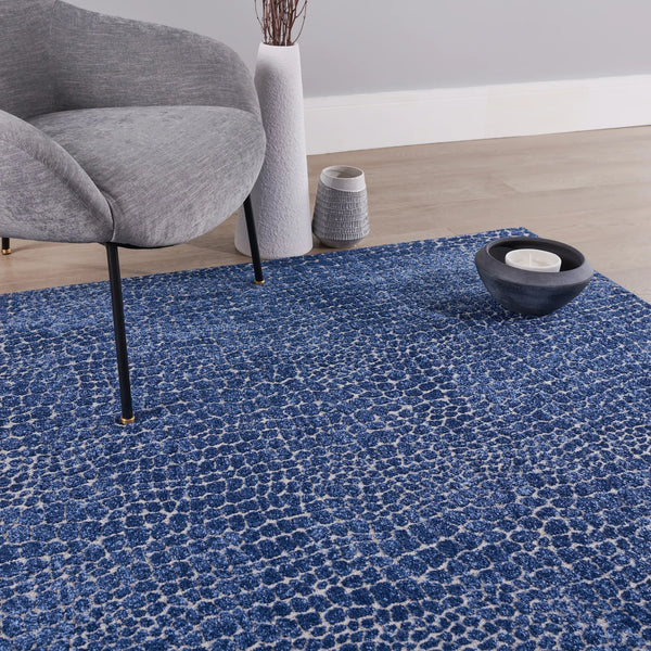 Peau de serpent bleu indigo