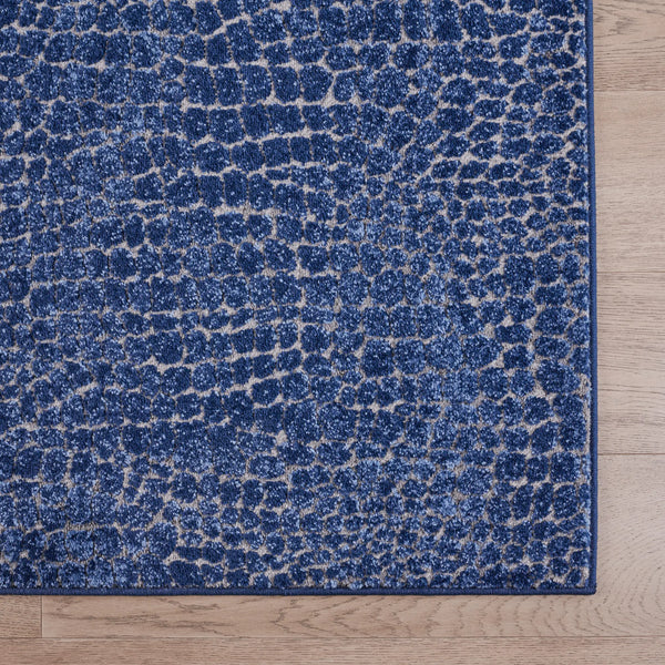 Peau de serpent bleu indigo